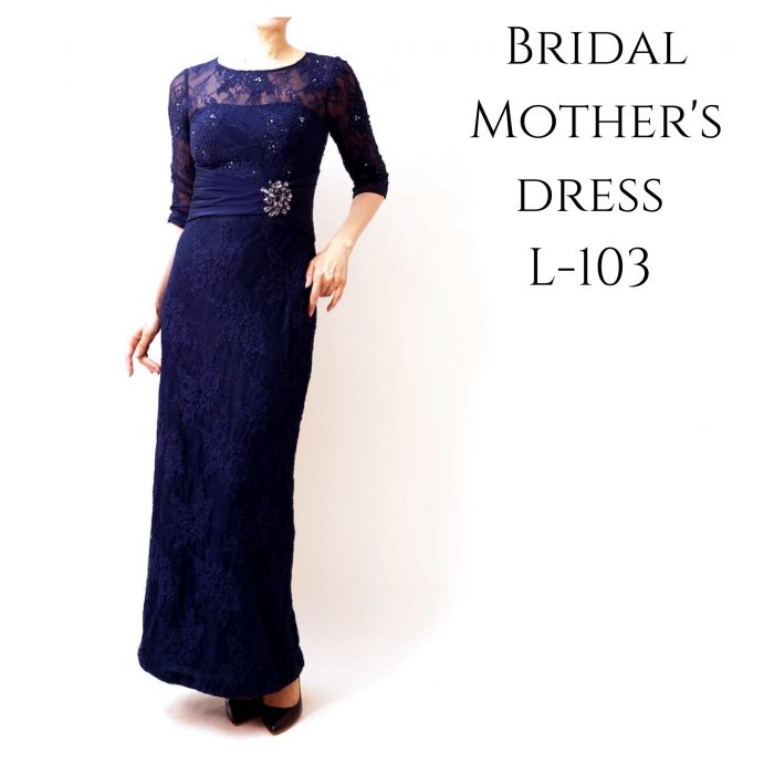 【ブライダルマザーのための新作ドレス】繊細なレースの二重仕立てが気になる透け感と華奢さをエレガントにカバーするブライダルマザードレス®︎L-103