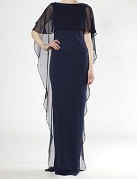 フォーマルドレスレンタル L-12  ロング Navy